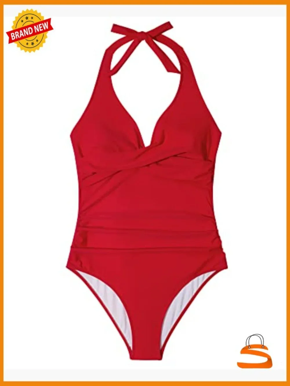 Tummy Control Halter One Piece Swimsuits Push Up Bathing Suits